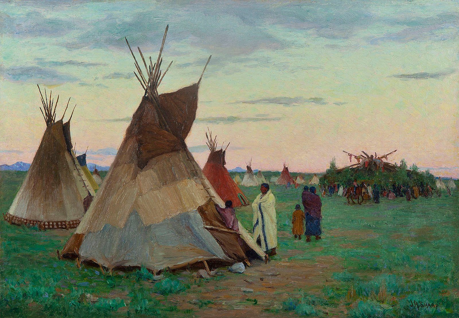 Blackfeet Encampment; [Crow Indian Encampment]